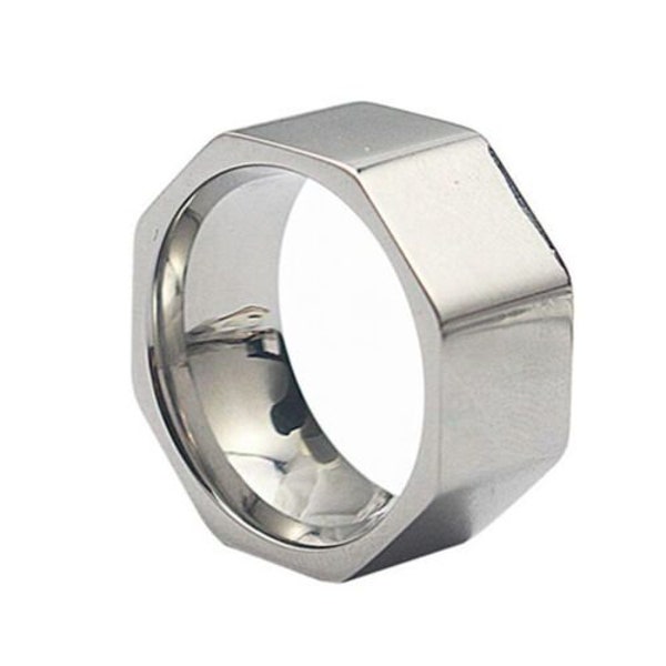 Industrieller Nuss Ring Quadrat Ring Massiv 925 Sterling Silber Bolt Geometrische Ring Nuss Fingerring Geschenk für Herren Ring Boho Ring Silber Schmuck