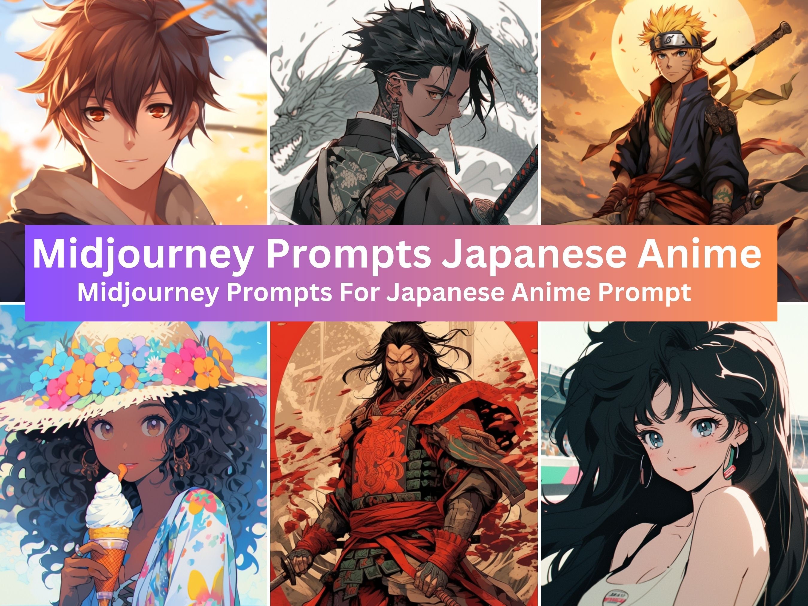 388 Midjourney Prompts for Anime | People Illustrations ~ Creative Market