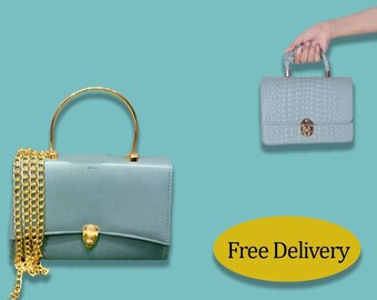Bolso verde - Mini bolso - Bolso bandolera - Monedero para niñas - Mini bolso de regalo para niñas - Bolso de cuero - Bolso bandolera para mujer