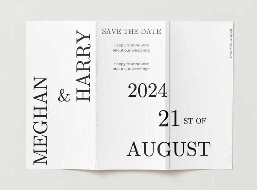 Exclusive Wedding Invitation Template Editable Minimalist Wedding ...