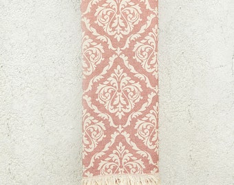 Ethnic Pattern Burnt Orange Hammam Towel