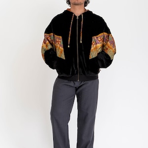 Midnight Velvet Sari Jacket - Size S