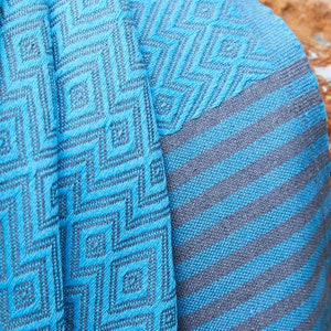 Tribal Pattern Blue Hammam Towel