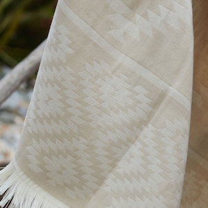 Rug Pattern Beige Hammam Towel
