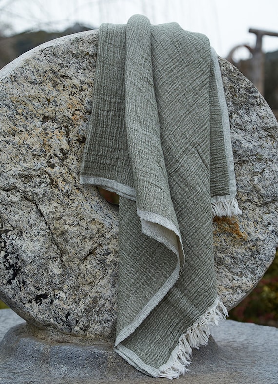 Muslin Cloth Green Hammam Towel Etsy