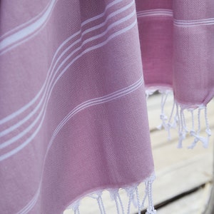 Classic Pattern Light Hammam Towel in Purple