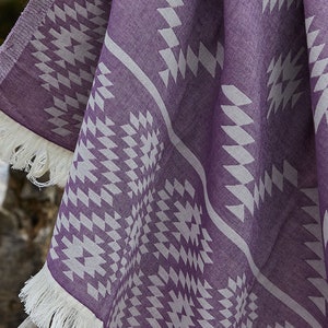 Rug Pattern Purple Hammam Towel