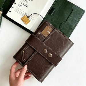 Taccuino da viaggio in pelle ricaricabile formato A5/A6, agenda, diario d'avventura, libro dei ricordi delle vacanze, regalo di viaggio