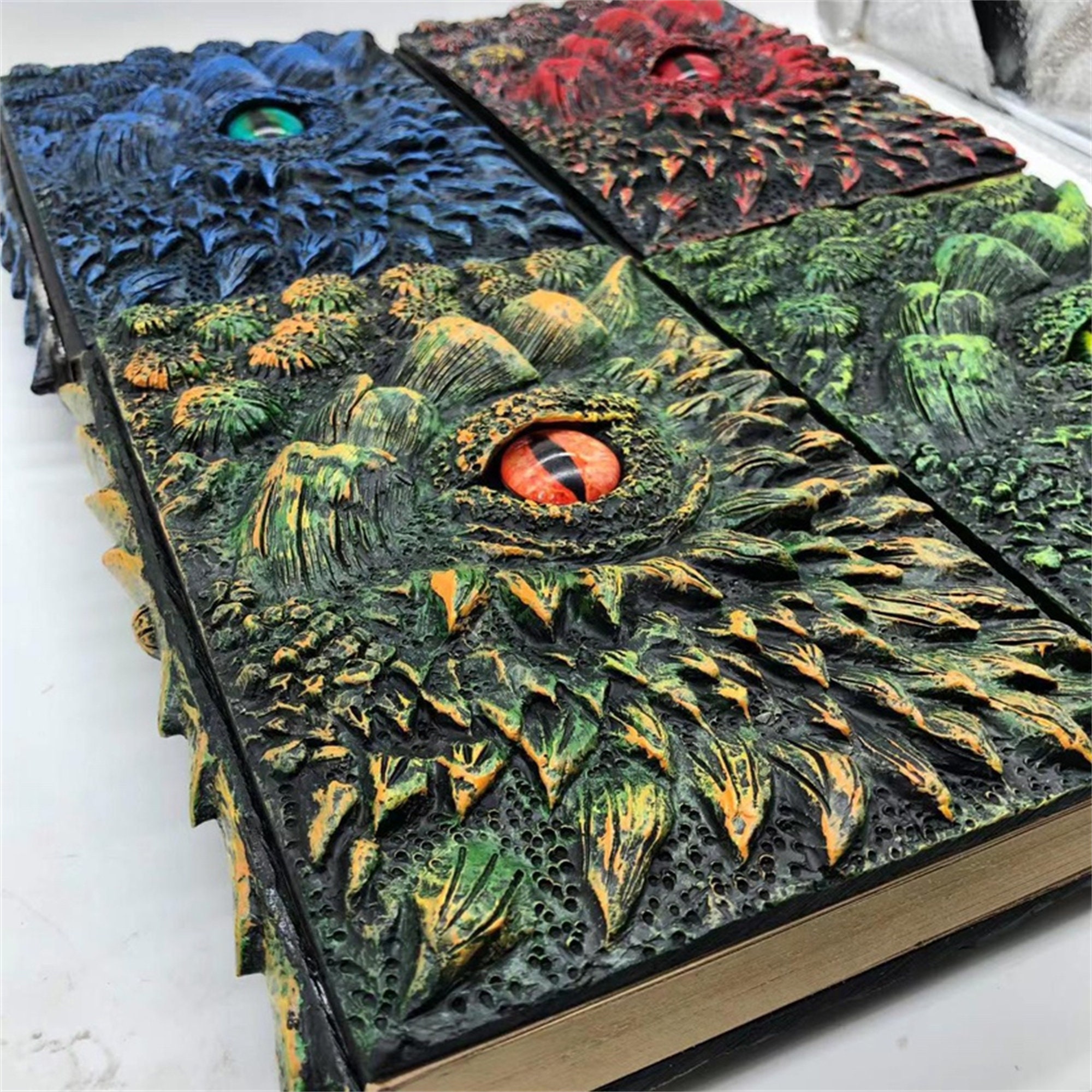 Vintage Design Embossed 3D Journal, Dragons Theme Sketchbook,  Loose-leaf Notepad, Loose-leaf ledger, Book Of Dragons, Magical Notebook