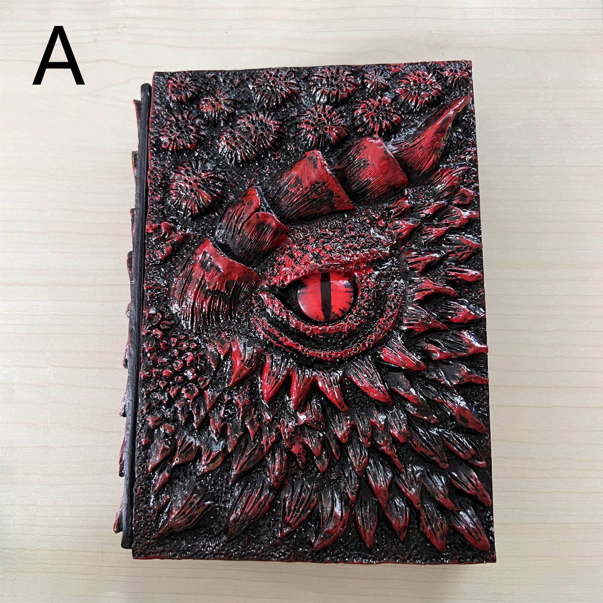 Vintage Design Embossed 3D Journal, Dragons Theme Sketchbook,  Loose-leaf Notepad, Loose-leaf ledger, Book Of Dragons, Magical Notebook