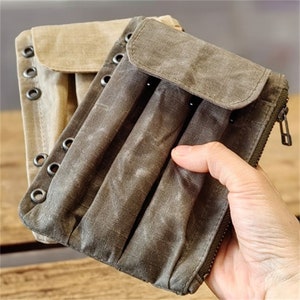 Cuaderno de lona A6 A5 con hojas sueltas de repuesto, estuche para lápices con tiradores de cremallera, estuche para lápices, paquete de tarjetas, bolsa de almacenamiento de lona hecha a mano