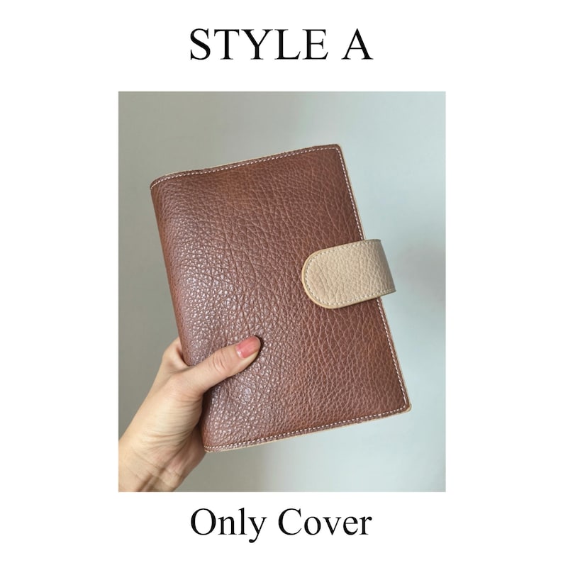A6 Leather Portfolio Binder, A6FC Organizer Folder, Gift for Teacher