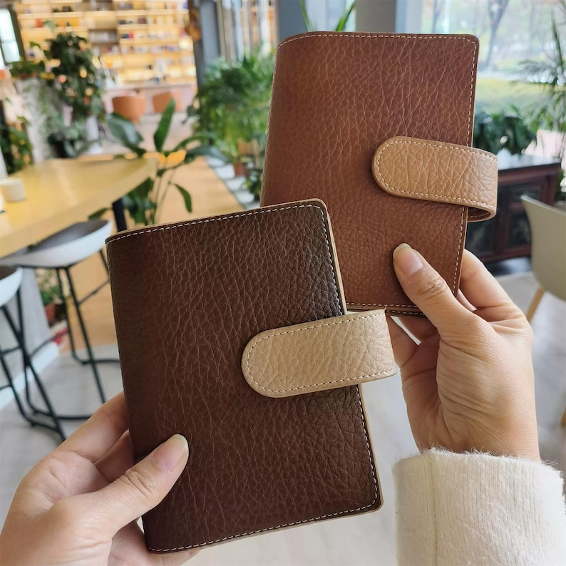 A6 Leather Portfolio Binder, A6FC Organizer Folder, Gift for Teacher