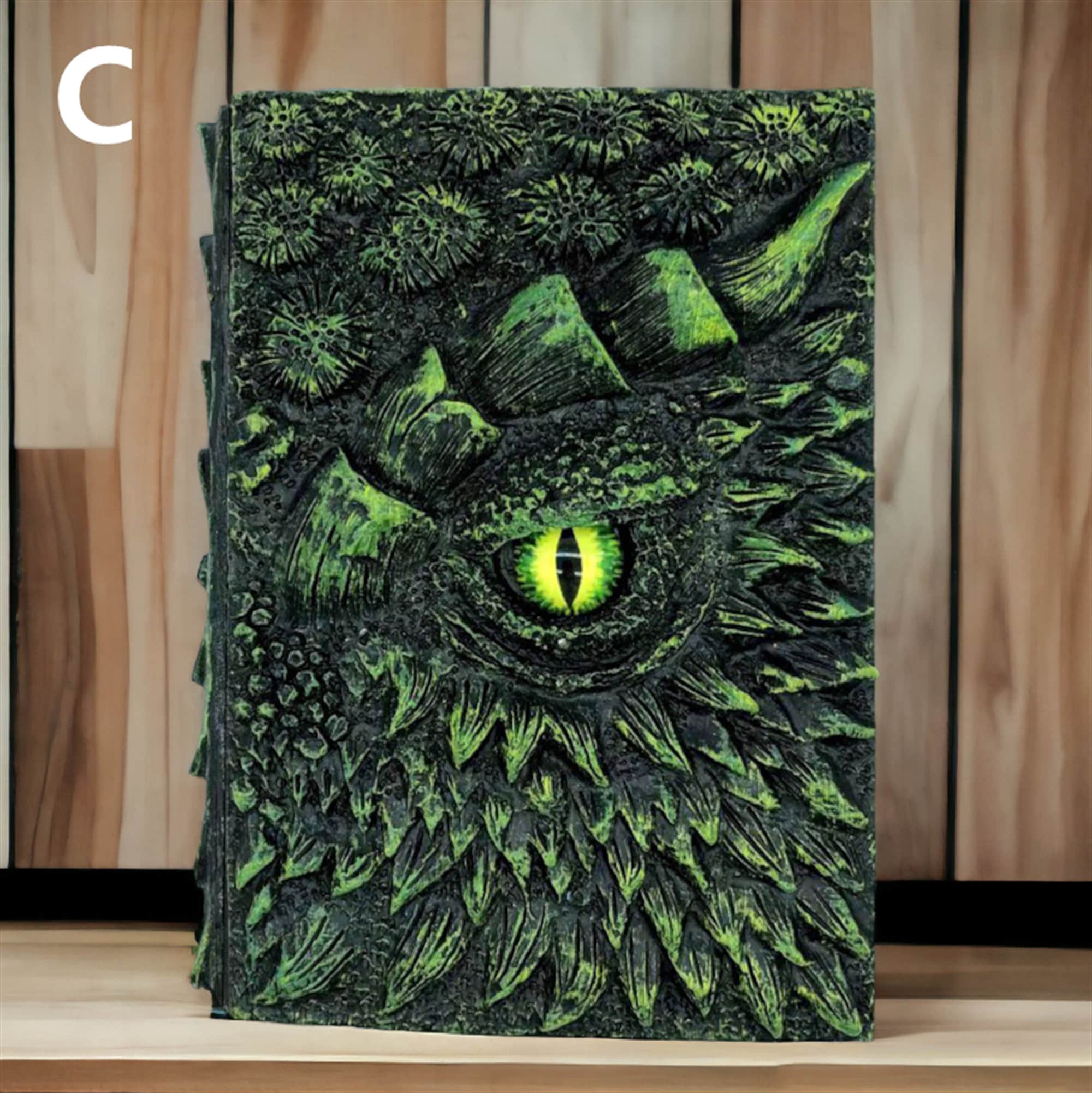Vintage Design Embossed 3D Journal, Dragons Theme Sketchbook,  Loose-leaf Notepad, Loose-leaf ledger, Book Of Dragons, Magical Notebook
