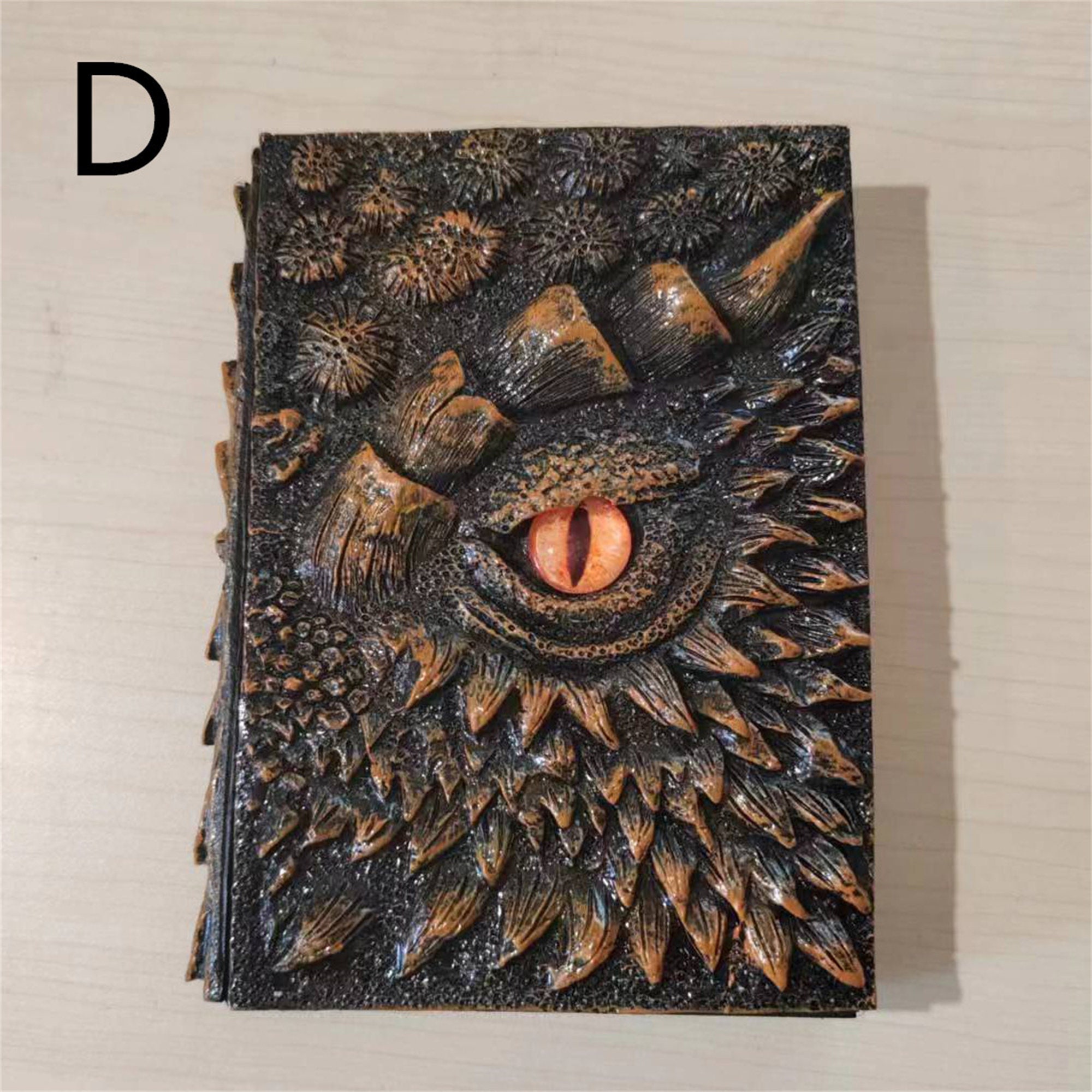 Vintage Design Embossed 3D Journal, Dragons Theme Sketchbook,  Loose-leaf Notepad, Loose-leaf ledger, Book Of Dragons, Magical Notebook