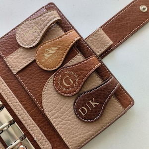Custom Leather Magnetic Bookmark, Personalized Initials Bookmark, Engraved Name Bookmark, Book Lover Gift for Reader, Handmade Bookmark