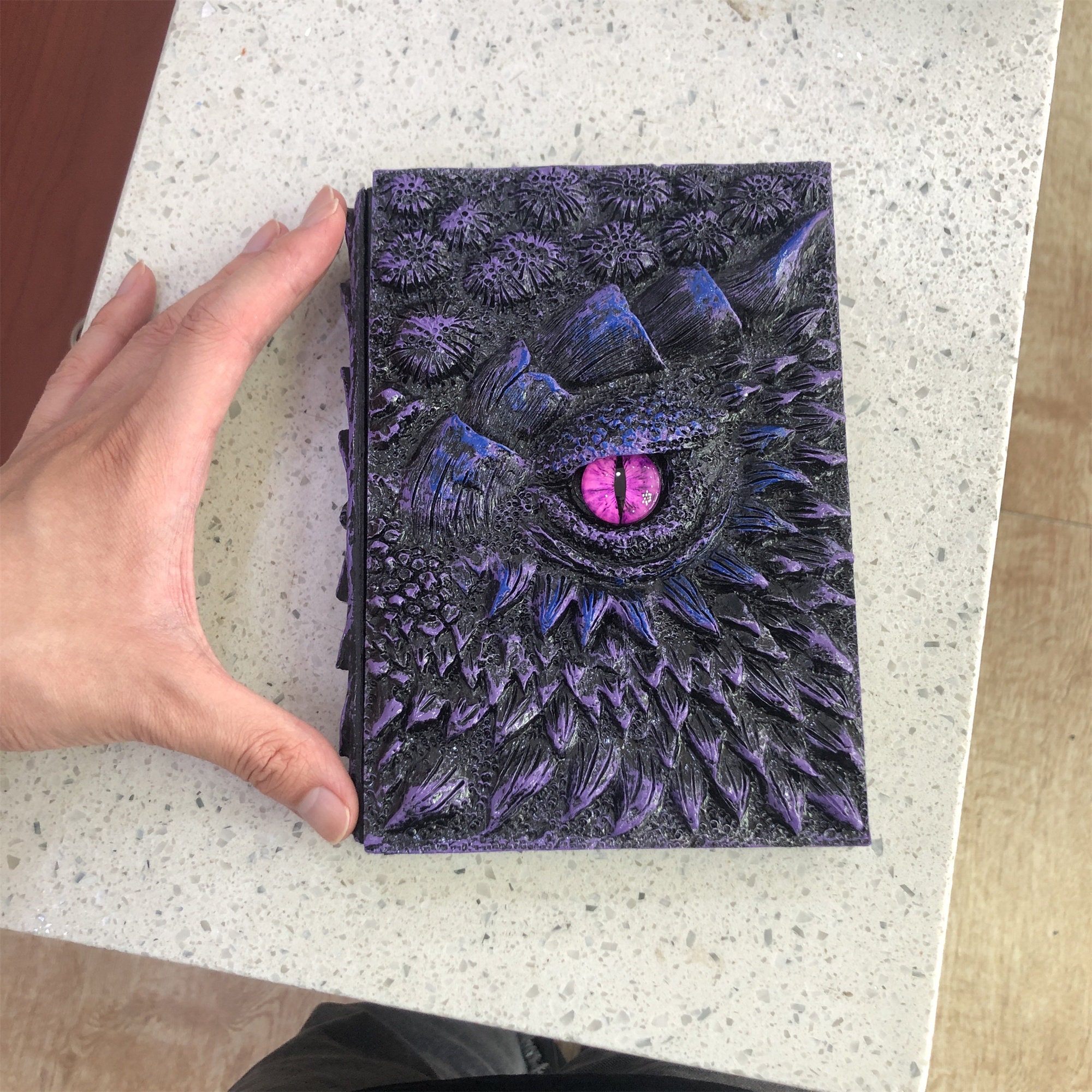 Vintage Design Embossed 3D Journal, Dragons Theme Sketchbook,  Loose-leaf Notepad, Loose-leaf ledger, Book Of Dragons, Magical Notebook