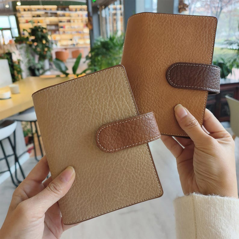 A6 Leather Portfolio Binder, Gift for Teacher, A6FC Document Organizer