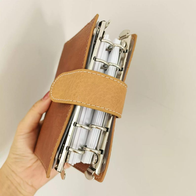 A6 Leather Portfolio Binder, A6FC Organizer Folder, Gift for Teacher