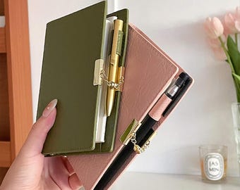 A7 Magnetic Notebook | Premium Leather Journal | Christmas Gift | Mini Portable Planner | Refillable Pages | Stocking stuffer