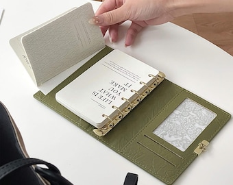A7 Magnetic Notebook | Leather Journal | Christmas Gift | Mini Portable Planner | Refillable Pages | Stocking stuffer