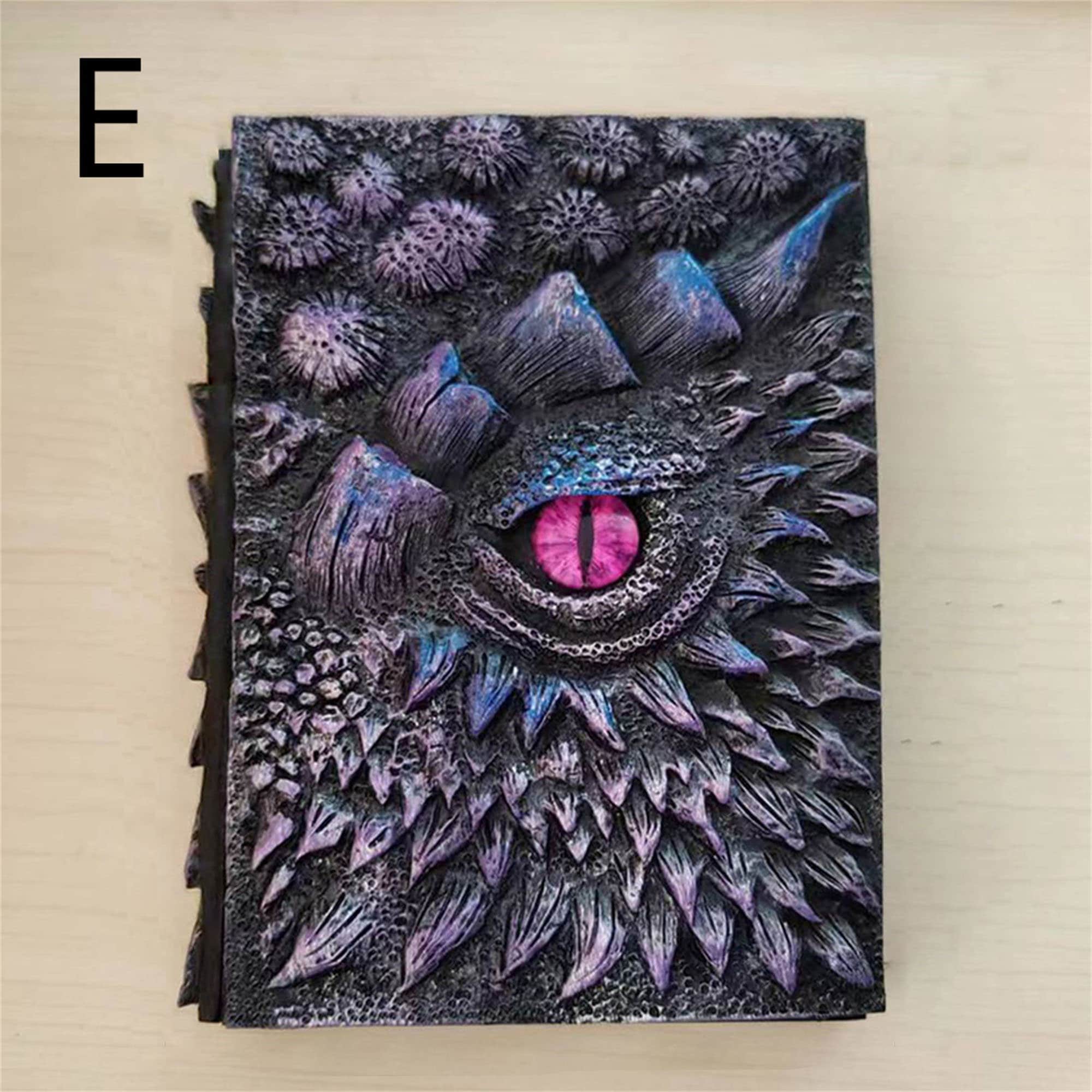 Vintage Design Embossed 3D Journal, Dragons Theme Sketchbook,  Loose-leaf Notepad, Loose-leaf ledger, Book Of Dragons, Magical Notebook