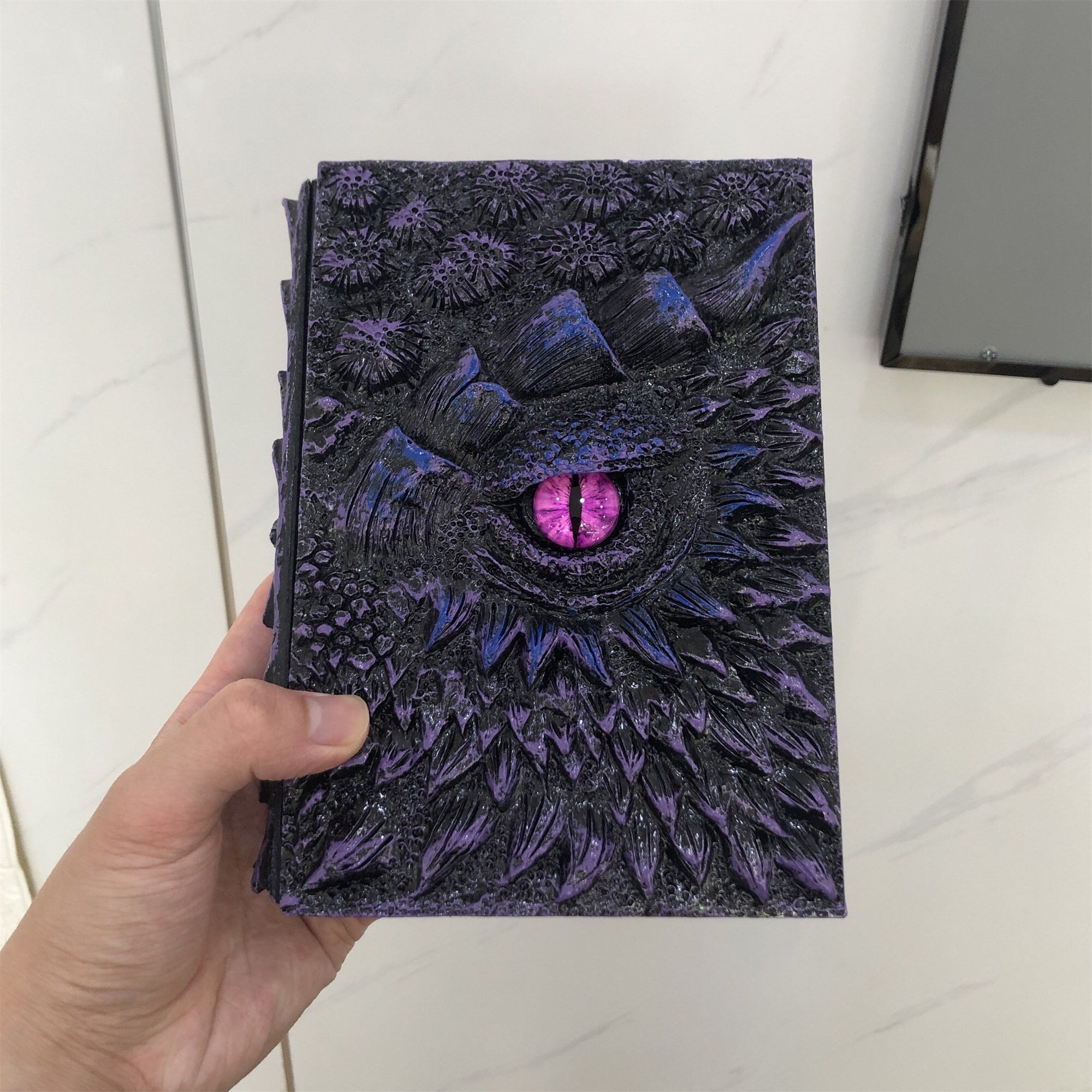 Vintage Design Embossed 3D Journal, Dragons Theme Sketchbook,  Loose-leaf Notepad, Loose-leaf ledger, Book Of Dragons, Magical Notebook