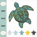 Sea Turtle Multilayer SVG Files, 3D Mandala Svg Files for Laser Cutting ...