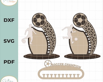 soccer prize cup SVG,Different soccer Design Award Trophy Laser Cut Files, medal hanger, Award Trophy SVG Files | Laser Cut Files