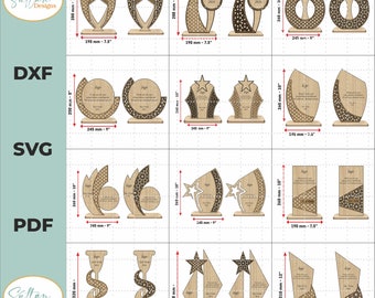 25 Different Design Award Trophy Laser Cut File Pack, Award Trophy SVG Files | Laser Cut Files