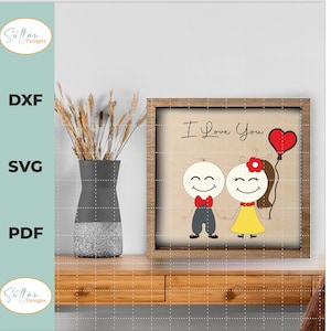 Valentijnsdagcadeau voor haar/hem, gepersonaliseerd paar houten bord SVG, lasergesneden Svg, houten bord, bord met namen paar, verjaardag paar cadeau