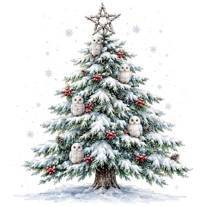 28 Christmas Tree PNG Bundle, Watercolor Holiday Clipart, Sublimation Designs for Shirts, Mugs, Tumblers