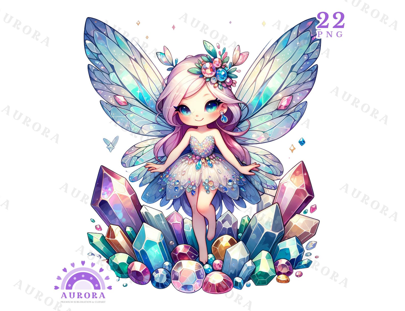 Magical Fairy Clipart Bundle, Whimsical Fantasy Fairies, Sublimation ...