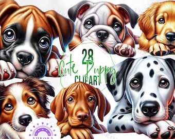 Puppy Breeds Clipart Bundle, Commercial Use (Digital Download)
