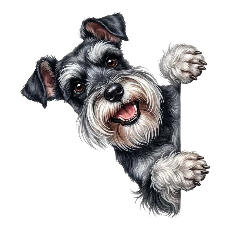 22 Peeking Dog Clipart Bundle, Watercolor Puppy Sublimation PNG ...
