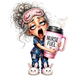 28 akvarell sjuksköterskeliv Clipart, rolig medicinsk PNG-bunt, sublimeringsdesigner, kommersiellt bruk