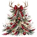 25 Christmas Tree Clipart Bundle, Holiday Sublimation PNG, Watercolor Designs for Shirts, Mugs, Ornaments product logo