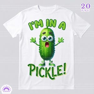 Funny Pickle Sublimation PNG Bundle, I’m A Big Dill, Food Pun Shirt