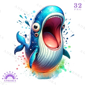 32 Funny Animals Sublimation, Quirky Animals Collection Clipart, Watercolor Funny Animals Clipart, Cute Animals PNG
