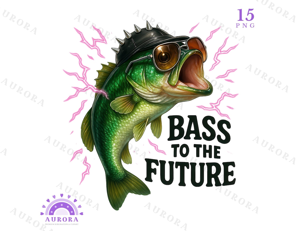 Funny Bass Fishing Clipart Bundle, Sublimation Designs, Quotes, Anglers