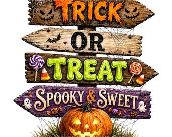 25 Halloween Signpost PNG Bundle, Rustic Wooden Directional Signs, Spooky Sublimation Clipart, Instant Download