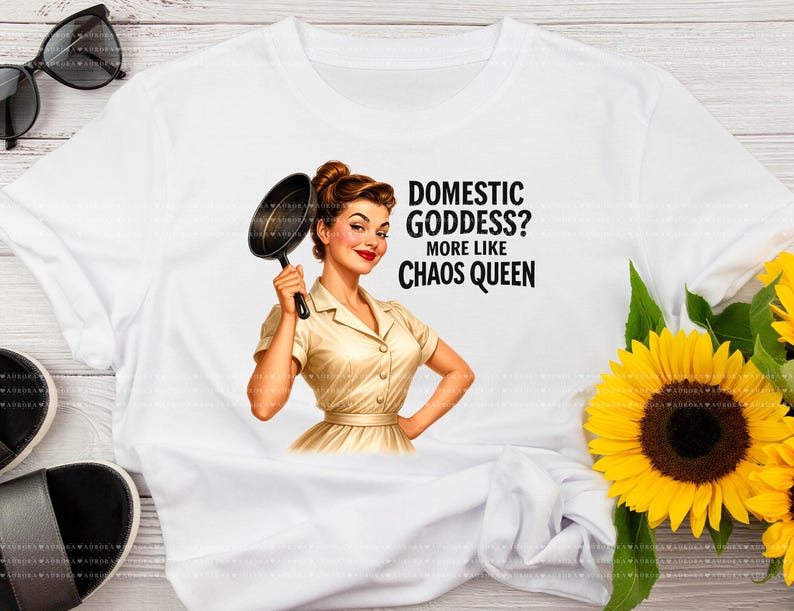 Retro Housewife PNG Bundle, Sarcastic Women Quotes, 1950s Humor Clipart, Mugs, shirts, Instant Download image 5