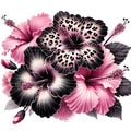 10 Pink Leopard Hibiscus PNG Bundle, Tropical Flower Clipart, Sublimation Digital Download product logo