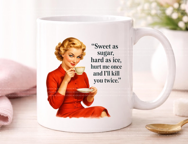 Retro Housewife PNG Bundle, Sarcastic Women Quotes, 1950s Humor Clipart, Mugs, shirts, Instant Download image 7