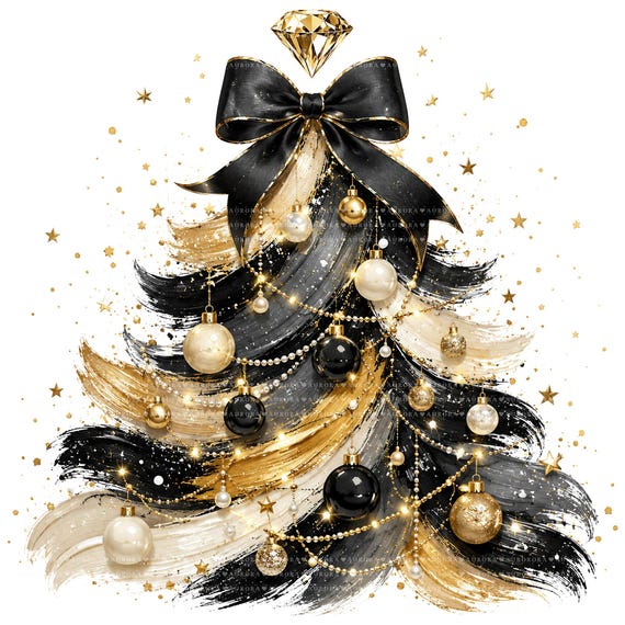 34 Christmas Tree PNG Bundle, Watercolor Holiday Clipart, Sublimation Designs for Shirts, Mugs, Ornaments
