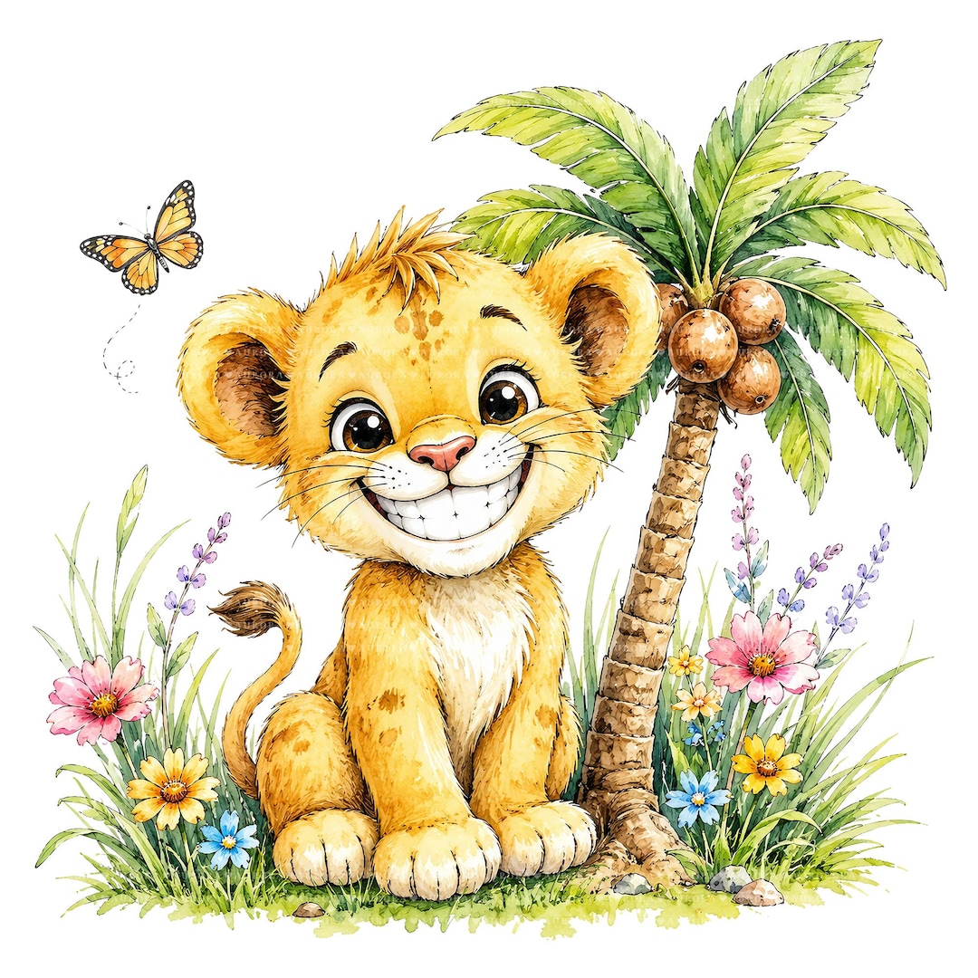 25 Safari Baby Animals Watercolor Clipart Bundle Tropical Jungle PNG 25-safari-baby-animals-watercolor-clipart-bundle-tropical-jungle-png