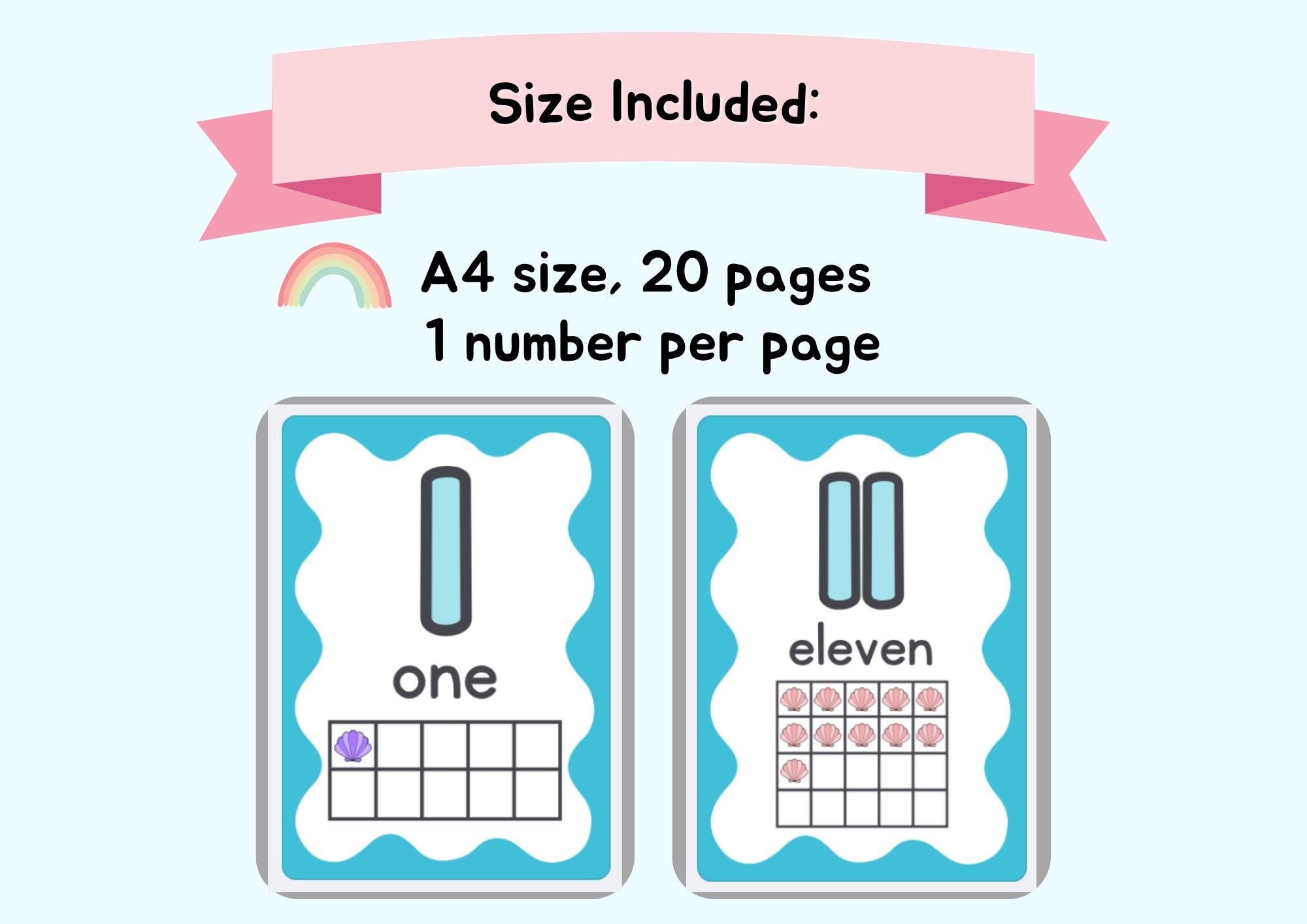 Printable Ocean Numbers Posters | Under the Sea Numbers 1 to 20 ...