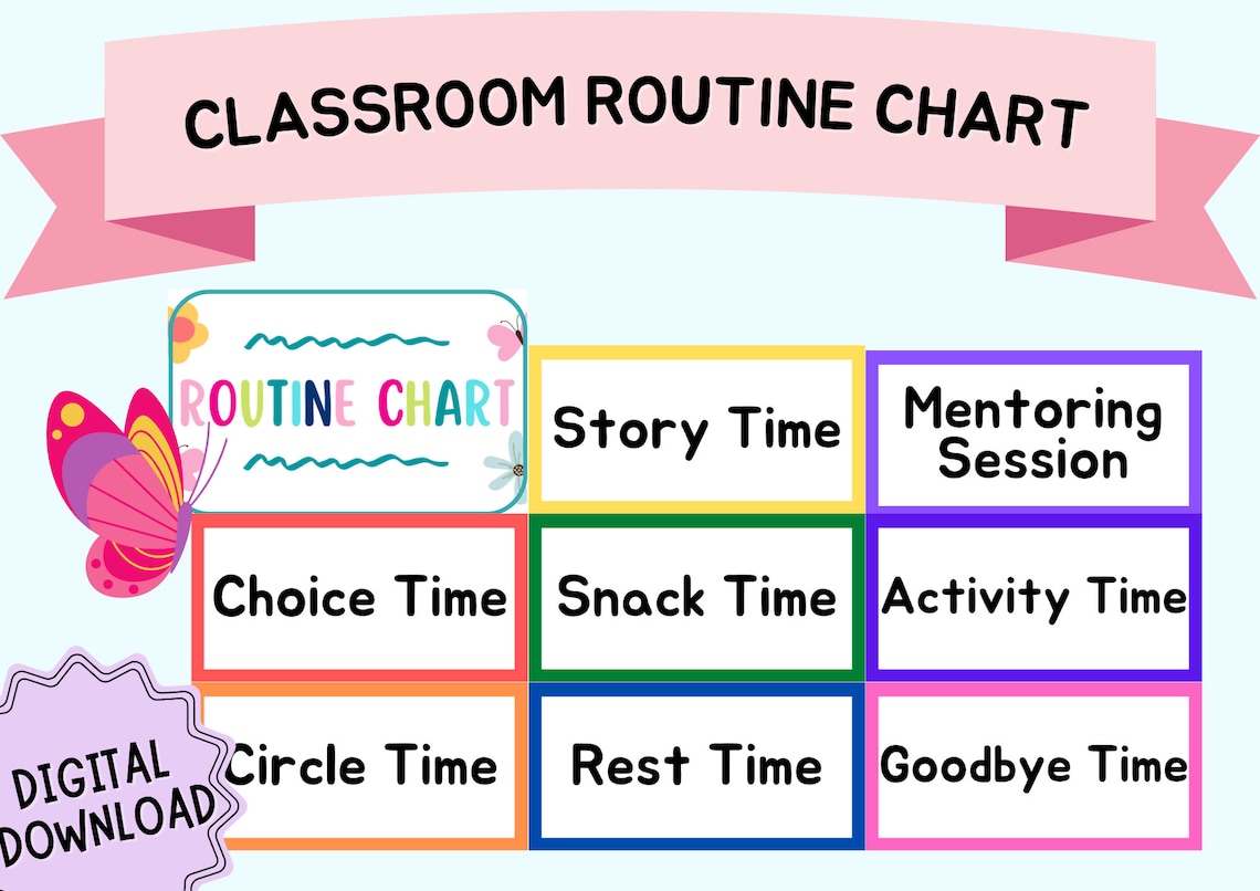 Printable Classroom Routine Chart, Classroom Decoration - Etsy