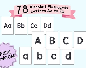 Printable Alphabet Flashcards | Uppercase & Lowercase Letters | Early Learning Alphabet Cards for Kids