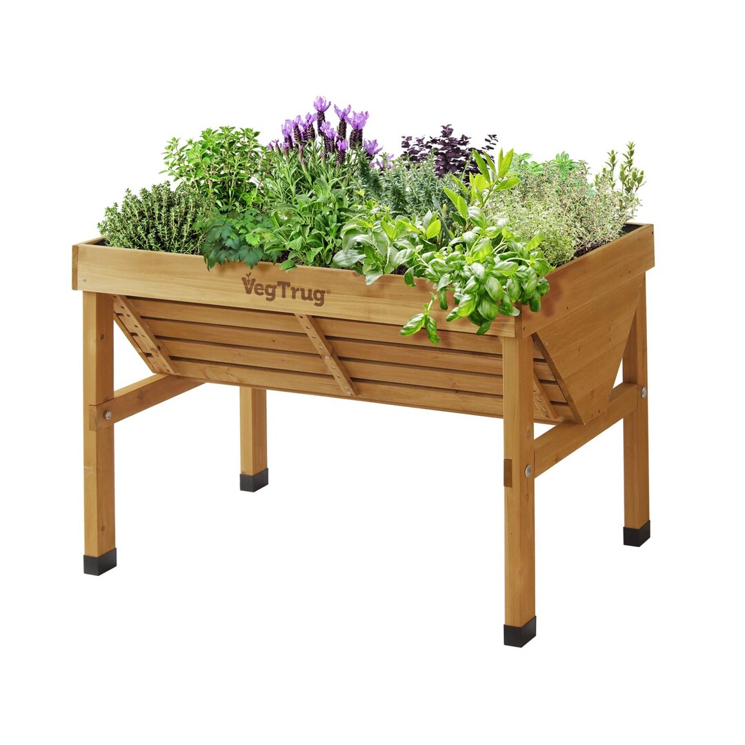 Natural Wood Raised Bed Planter 31hx46wx30d Raised Planter Etsy